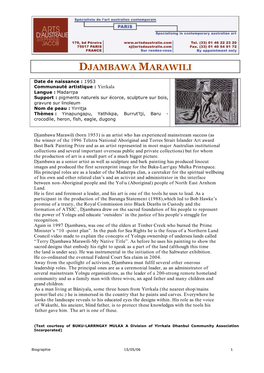 Djambawa Marawili