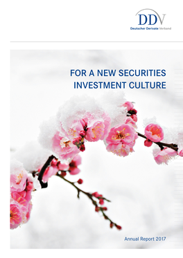 For a New Securities Investment Culture