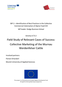 Collective Marketing of the Murnau Werdenfelser Cattle