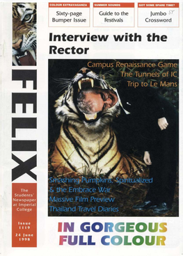 Felix Issue 1103, 1998