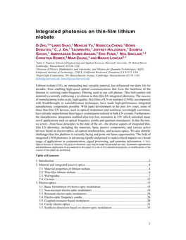 Integrated Photonics on Thin-Film Lithium Niobate