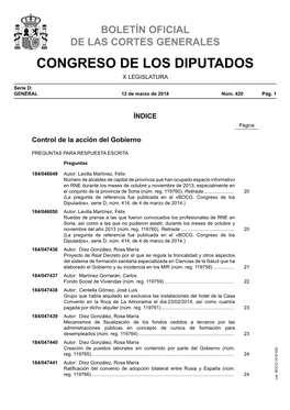 Boletín Oficial De Las Cortes Generales Congreso De Los Diputados X Legislatura