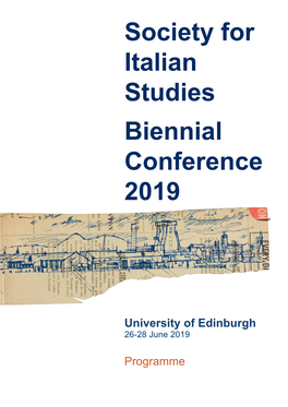 Society for Italian Studies Biennial Conference 2019
