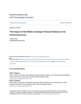 The Impact of the Media Coverage of Sexual Violence on Its Victims/Survivors