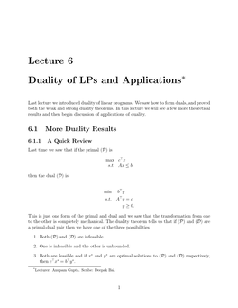 Applications of LP Duality