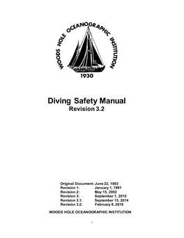 Diving Safety Manual Revision 3.2