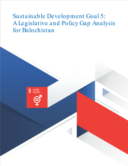 A Legislative and Policy Gap Analysis for Balochistan