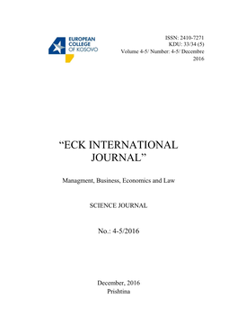 “Eck International Journal”