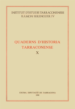 QUADERNS D'història TARRACONENSE X