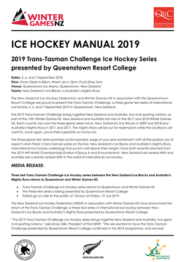 Ice Hockey Manual 2019