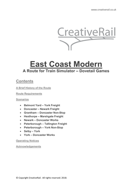 East Coast Modern a Route for Train Simulator – Dovetail Games