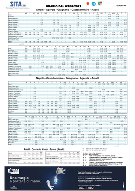 Orario Dal 01/02/2021
