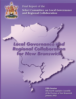Select Committee on Local Governance and Regional Collaboration