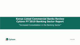 FY'2019 Kenya Listed Banking Sector Report Vf