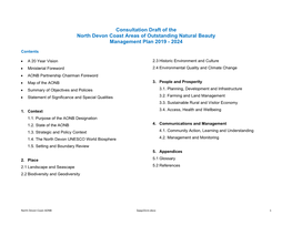 Consultation Draft of the North Devon Coast Areas of Outstanding Natural Beauty Management Plan 2019 - 2024