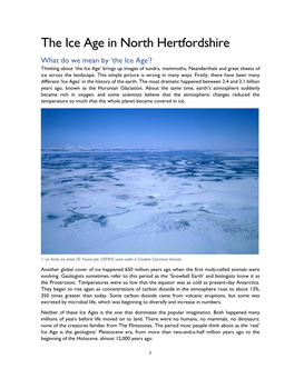 The Ice Age in North Hertfordshire