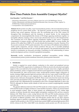 How Does Protein Zero Assemble Compact Myelin?