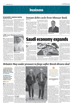 Saudi Economy Expands on 29 April 2019 at the Gulf Hotel, Manama