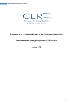 CER 2015 National Report to the EC