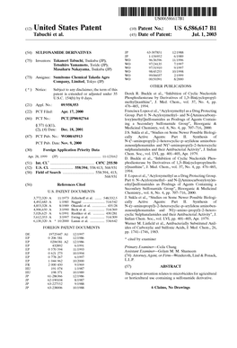 (12) United States Patent (10) Patent No.: US 6,586,617 B1 Tabuchi Et Al