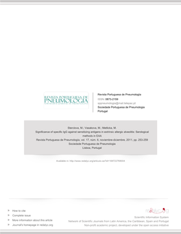 Redalyc.Significance of Specific Igg Against Sensitizing Antigens In