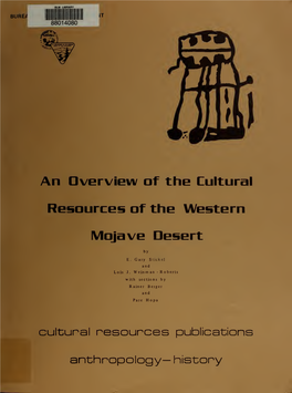 An Overview of the Cultural Resources of the Western Mojave Desert