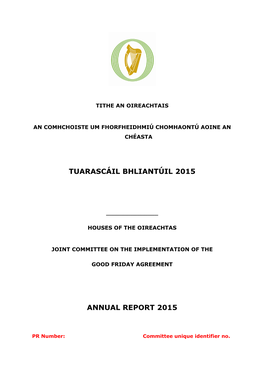Report on Annual Report 2015