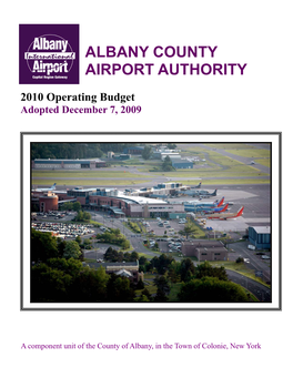 ALBANY COUNTY AIRPORT AUTHORITY Albany, New York 12211-1057