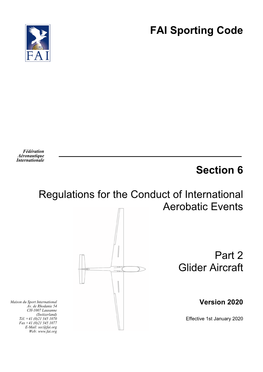 Section 6 Part 2 - Glider Aircraft Version 2020