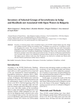 Langourov Et Al 2018 Inventory of Selected Groups.Pdf