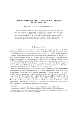 Groups with Identical Subgroup Lattices in All Powers