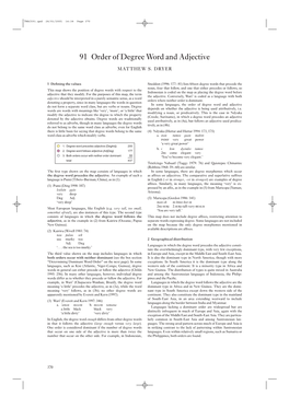 91 Order of Degree Word and Adjective
