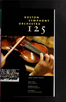 Boston Symphony Orchestra Concert Programs, Season 125, 2005-2006