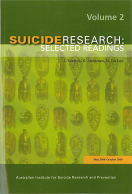 Suicide Research: Selected Readings. Volume 2