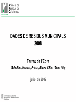 La Gestió Dels Residus a L'àmbit Municipal