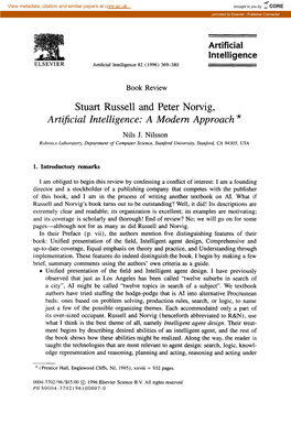Stuart Russell and Peter Norvig, Artijcial Intelligence: a Modem Approach *