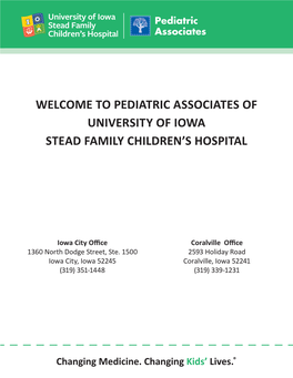 Pediatric Associates of University of Iowa Stead Family Children's Hospital