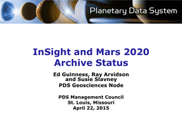 Node Report for PDS MC Face-To-Face Meeting