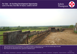 An Exciting Development Opportunity Land at the How, How Mill, Nr Hayton, Cumbria CA8 9JY
