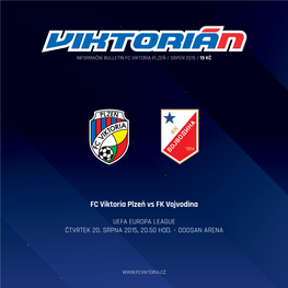 FC Viktoria Plzeň Vs FK Vojvodina