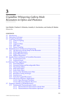 Crystalline Whispering Gallery Mode Resonators in Optics and Photonics