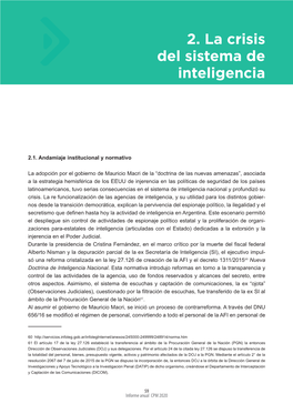 2. La Crisis Del Sistema De Inteligencia