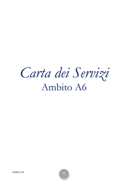 Carta Dei Servizi Ambito A6