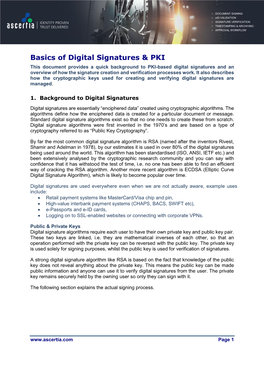 Basics of Digital Signatures &