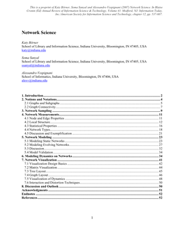 Network Science