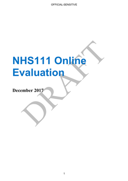 NHS111 Online Evaluation