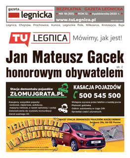 8 GAZETA LEGNICKA REKLAMA - TULEGNICA.PL 8 Października 2020 R