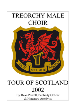 Treorchy Male Choir Tour of Scotland 2002