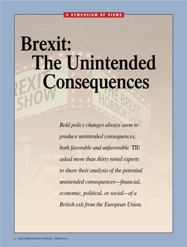 Brexit: the Unintended Consequences