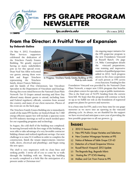 Fps Grape Program Newsletter